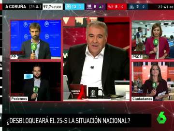 Ferreras: "Sale Cospedal tras el triunfo del PP en Galicia y no Pablo Casado, que es el que se come los marrones" Ferreras: "Sale Cospedal tras el triunfo del PP en Galicia y no Pablo Casado, que es el que se come los marrones"