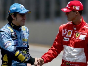 Fernando Alonso y Michael Schumacher Fernando Alonso y Michael Schumacher