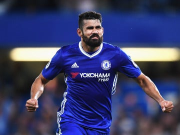 Diego Costa celebra su gol ante el West Ham Diego Costa celebra su gol ante el West Ham