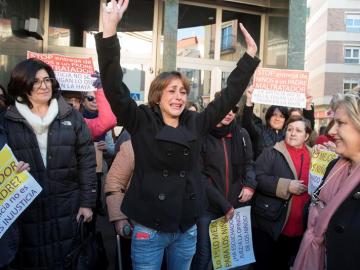 Juana Rivas en la manifestación contra la decisión del juez en una imagen de archivo Juana Rivas en la manifestación contra la decisión del juez en una imagen de archivo