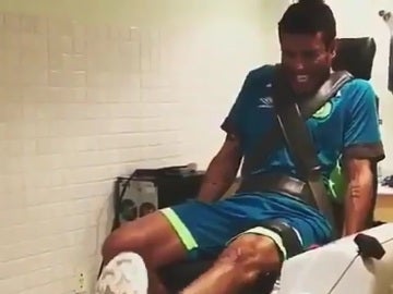 Alan Ruschel, en un entrenamiento Alan Ruschel, en un entrenamiento