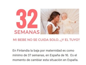 Perticion en change.org para ampliar los permisos de maternidad Perticion en change.org para ampliar los permisos de maternidad