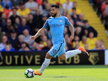 Kun Agüero, en un partido del Manchester City Kun Agüero, en un partido del Manchester City