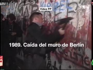 Imagen de la caída del muro de Berlín