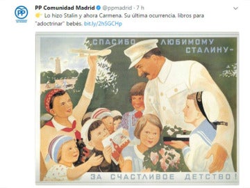 El tweet publicado por el PP El tweet publicado por el PP