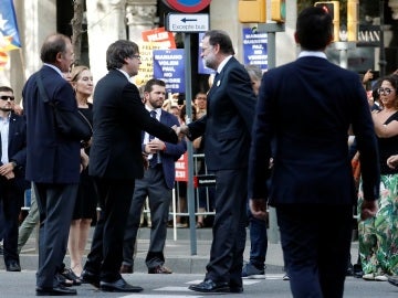 Mariano Rajoy en la manifestación contra el terrorismo en Barcelona Mariano Rajoy en la manifestación contra el terrorismo en Barcelona