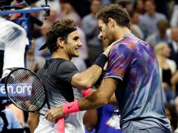 Del Potro y Federer tras su encuentro en Flushing Meadows Del Potro y Federer tras su encuentro en Flushing Meadows