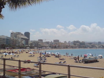 Playa de las Canteras en Las Palmas de Gran Canaria Playa de las Canteras en Las Palmas de Gran Canaria