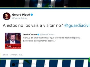 Piqué se queja a la Guardia Civil por una parodia que bromea con bombardear Barcelona Piqué se queja a la Guardia Civil por una parodia que bromea con bombardear Barcelona