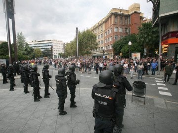 Policía durante el referéndum del 1-O