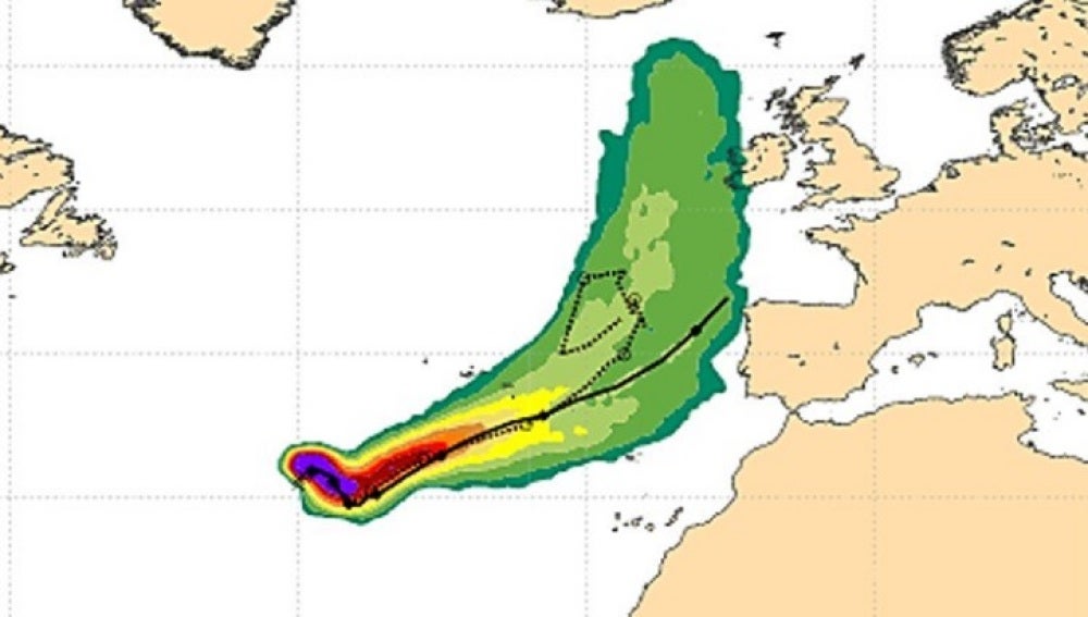 Trayectoria de Ophelia