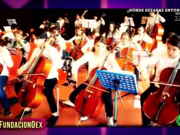 El asombroso 'concierto' infantil de la orquesta Extremadura para felicitar a Zapeando
