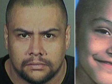 El culpable de torturar hasta la muerte a un niño y la víctima. El culpable de torturar hasta la muerte a un niño y la víctima.