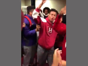 Reacción viral de un joven al entrar en Hardvard