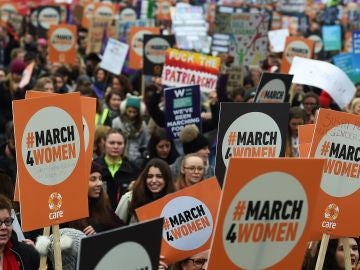 Manifestación en Londres por la igualdad de género