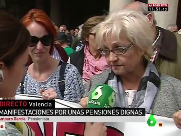 Amparo García, pensionista que vive con una pensión de 500 euros