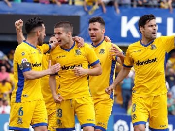 El Alcorcón celebrando un gol El Alcorcón celebrando un gol