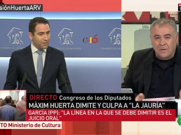Ferreras atiza al "ridículo público" del PP en boca de Teodoro García: Máxim Huerta "está condenado" y lo de Ana Mato "no es penal" Ferreras atiza al "ridículo público" del PP en boca de Teodoro García: Máxim Huerta "está condenado" y lo de Ana Mato "no es penal"
