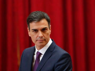 Pedro Sánchez en el encuentro con Macron Pedro Sánchez en el encuentro con Macron