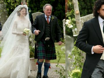 Kit Harington y Rose Leslie a su llegada a la ceremonia Kit Harington y Rose Leslie a su llegada a la ceremonia