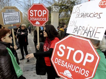 Protesta de la plataforma Stop Desahucios Protesta de la plataforma Stop Desahucios