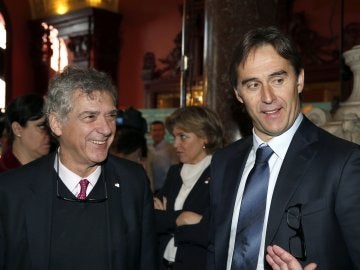 Julen Lopetegui, seleccionador nacional, junto a Villar Julen Lopetegui, seleccionador nacional, junto a Villar