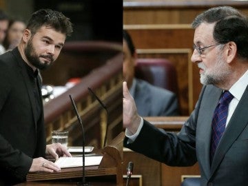 Gabriel Rufián y Rajoy en el Congreso Gabriel Rufián y Rajoy en el Congreso