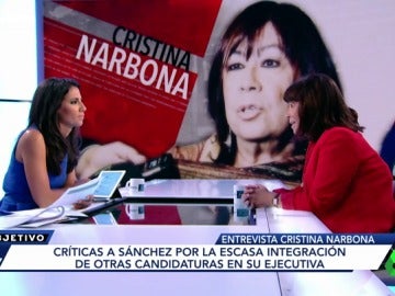 Cristina Narbona, presidenta del PSOE, en El Objetivo Cristina Narbona, presidenta del PSOE, en El Objetivo