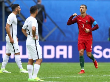 Cristiano Ronaldo celebra su gol ante Nueva Zelanda Cristiano Ronaldo celebra su gol ante Nueva Zelanda