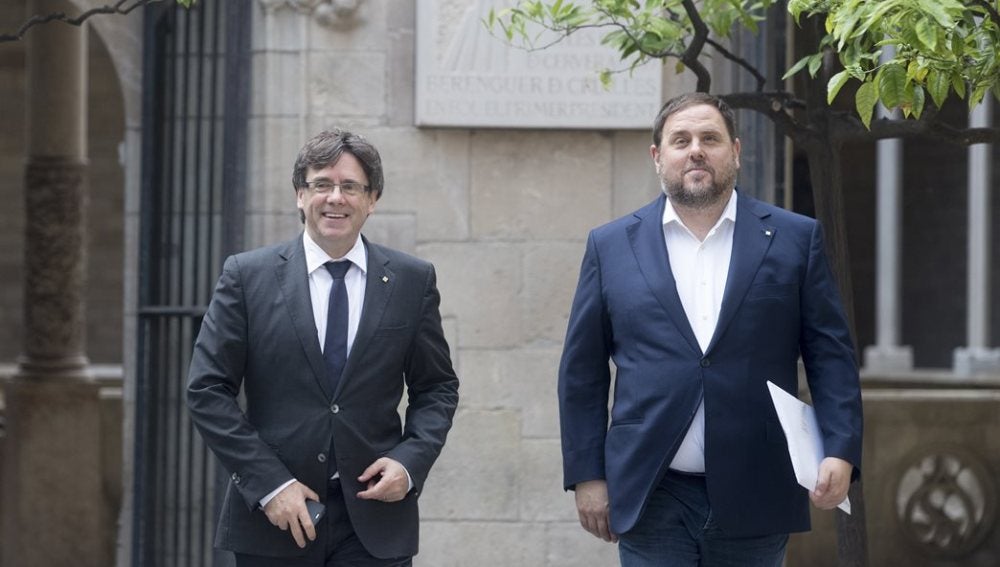 Puigdemont y Oriol Junqueras