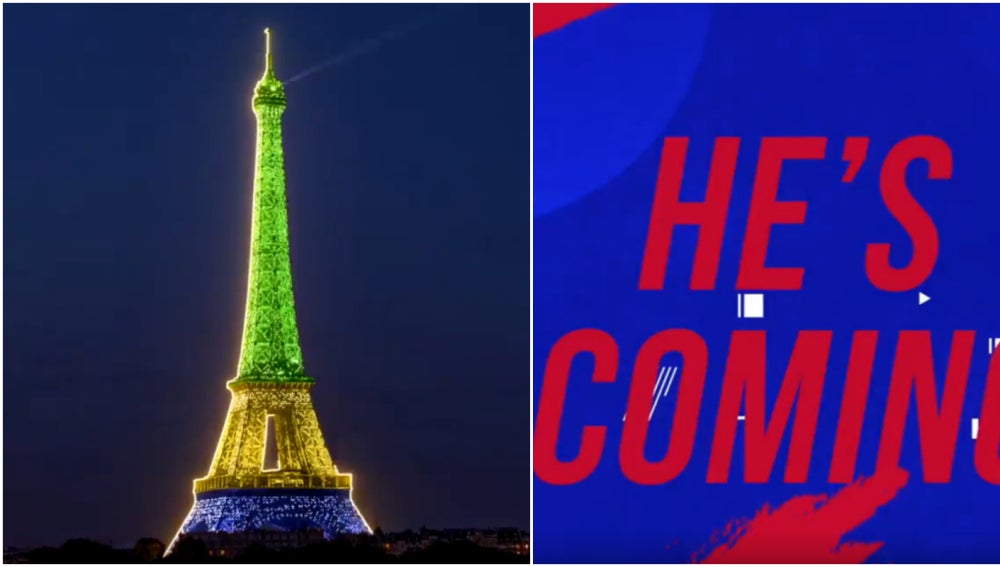 La Torre Eiffel, teñida con los colores de Brasil
