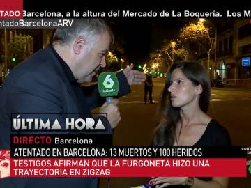 Ferreras entrevista a una vecina de Barcelona tras el atentado