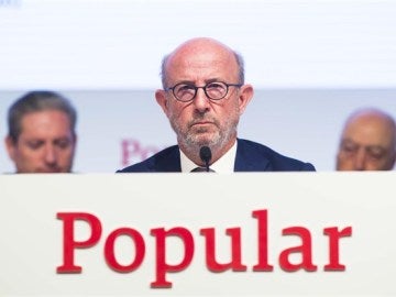 Emilio Saracho, durante una junta de accionistas del Popular Emilio Saracho, durante una junta de accionistas del Popular