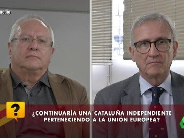 Joan Josep Queralt y Xavier Arbós en El Intermedio Joan Josep Queralt y Xavier Arbós en El Intermedio