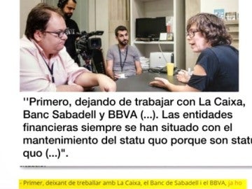 La CUP pide boicotear a la Caixa, Sabadell y BBVA