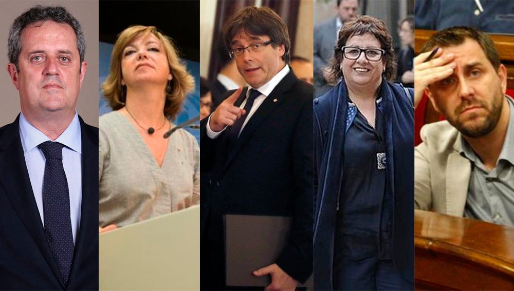 Puigdemont y los consellers del Govern que piden asilo político en Bélgica