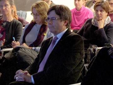 Imagen de televisión del expresidente de la Generalitat Carles Puigdemont