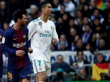Messi y Cristiano Ronaldo, durante el Clásico Messi y Cristiano Ronaldo, durante el Clásico