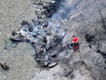 Imagen del accidente entre dos helicópteros militares Imagen del accidente entre dos helicópteros militares
