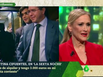 Cristina Cifuentes, sobre Granados: "¿A quién van a creer, al que tenía un millón en el altillo o a mí, que vivo alquilada y con 3.000 euros en la cuenta?" Cristina Cifuentes, sobre Granados: "¿A quién van a creer, al que tenía un millón en el altillo o a mí, que vivo alquilada y con 3.000 euros en la cuenta?"