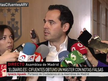Ignacio Aguado, portavoz de Ciudadanos en la Asamblea de Madrid Ignacio Aguado, portavoz de Ciudadanos en la Asamblea de Madrid