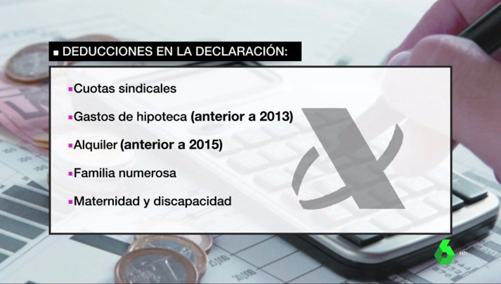 Deducciones en la declaración de la renta Deducciones en la declaración de la renta