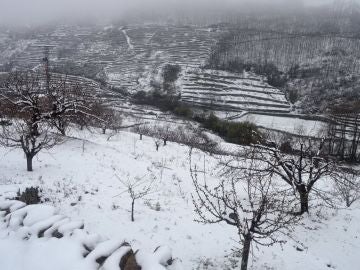 Vista del Valle del Jerte cacereño cubierto de nieve Vista del Valle del Jerte cacereño cubierto de nieve