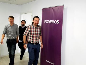 Pablo Iglesias, Íñigo Errejón y Ramón Espinar Pablo Iglesias, Íñigo Errejón y Ramón Espinar