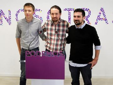 Íñigo Errejón, Pablo Iglesias y Ramón Espinar Íñigo Errejón, Pablo Iglesias y Ramón Espinar