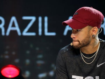 Neymar, durante un acto Neymar, durante un acto