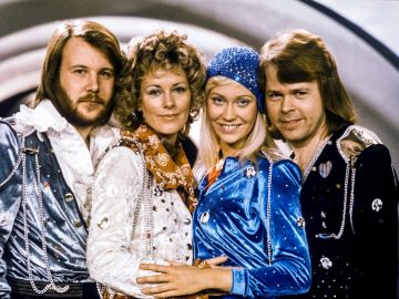 Fotografía de archivo fechada en febrero de 1974 del grupo sueco de música ABBA Fotografía de archivo fechada en febrero de 1974 del grupo sueco de música ABBA