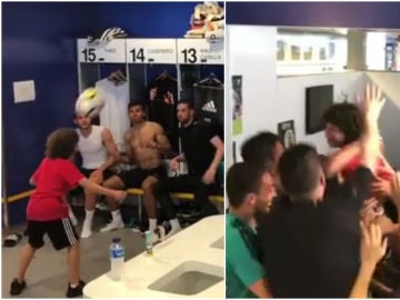 El hijo de Marcelo causa furor en el vestuario del Real Madrid