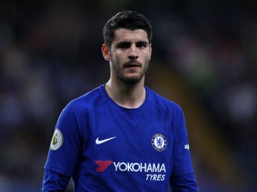 Morata, en un partido con el Chelsea Morata, en un partido con el Chelsea