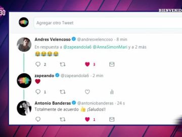 La respuesta de Antonio Banderas y Andres Velencoso a la sugerencia de Zapeando de ser ministros del nuevo Gobierno La respuesta de Antonio Banderas y Andres Velencoso a la sugerencia de Zapeando de ser ministros del nuevo Gobierno